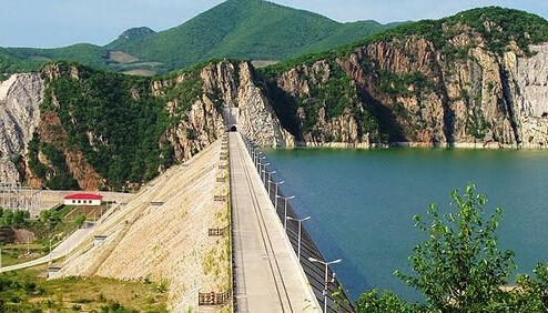 微型混凝土泵，四川土溪口水庫建設施工